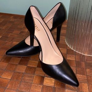 A.N.A. black faux leather stiletto heels